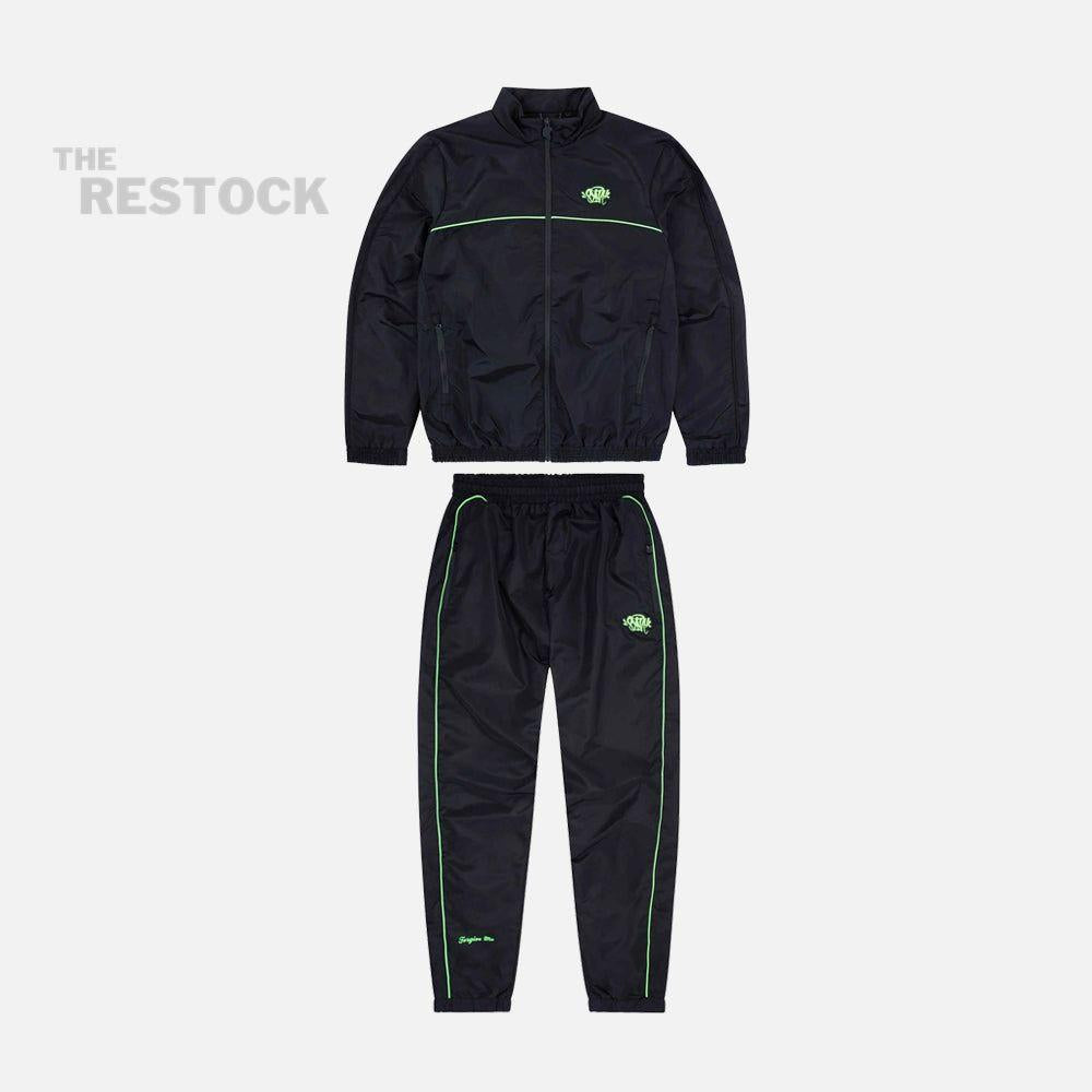 Syna World Logo Shell Tracksuit - Black / Green