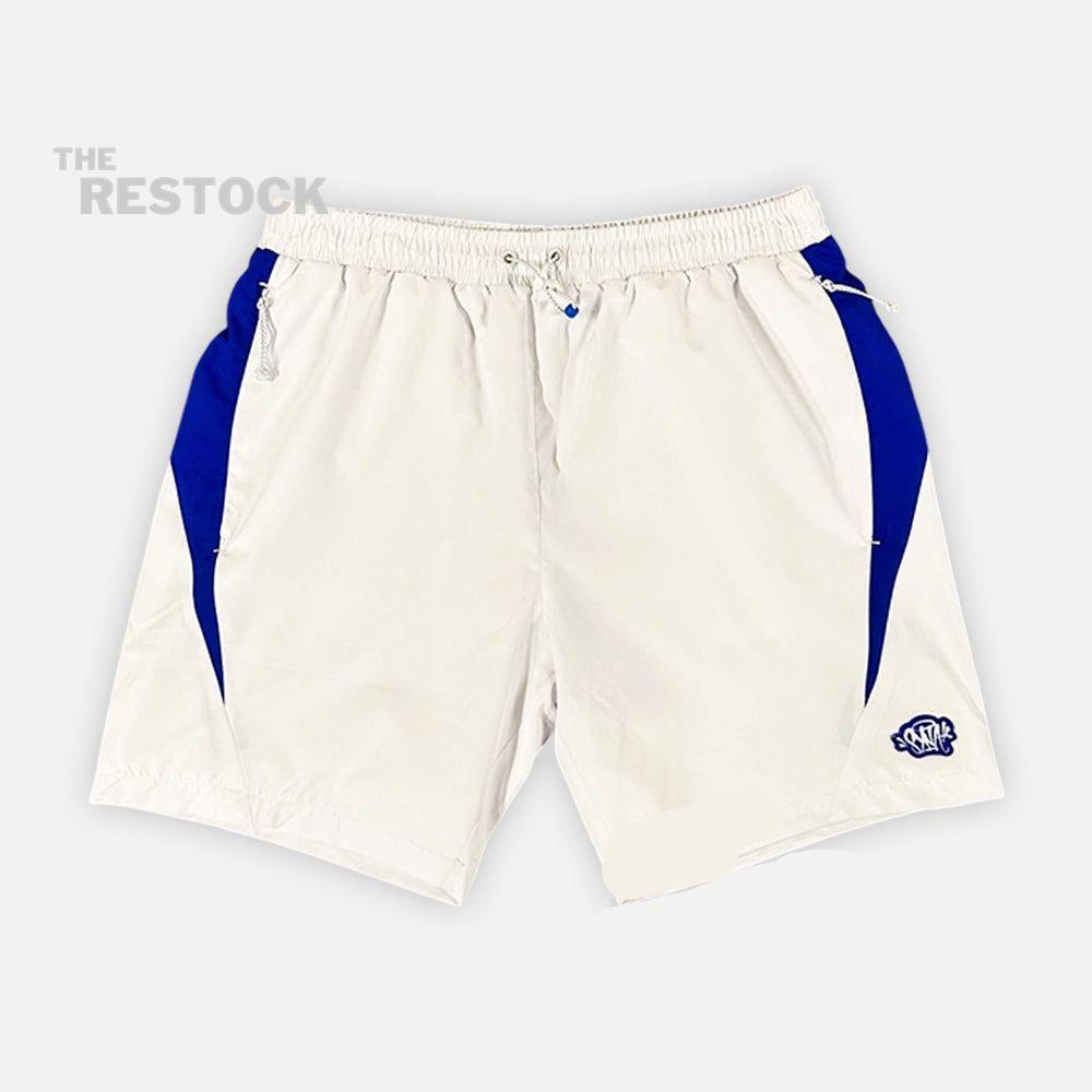 Syna World Vortex Woven Shorts - White / Blue
