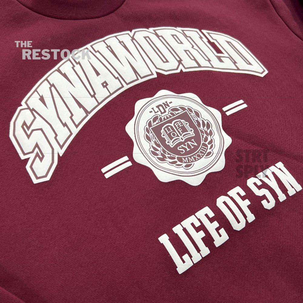 Syna World College Crew Sweater - Burgundy