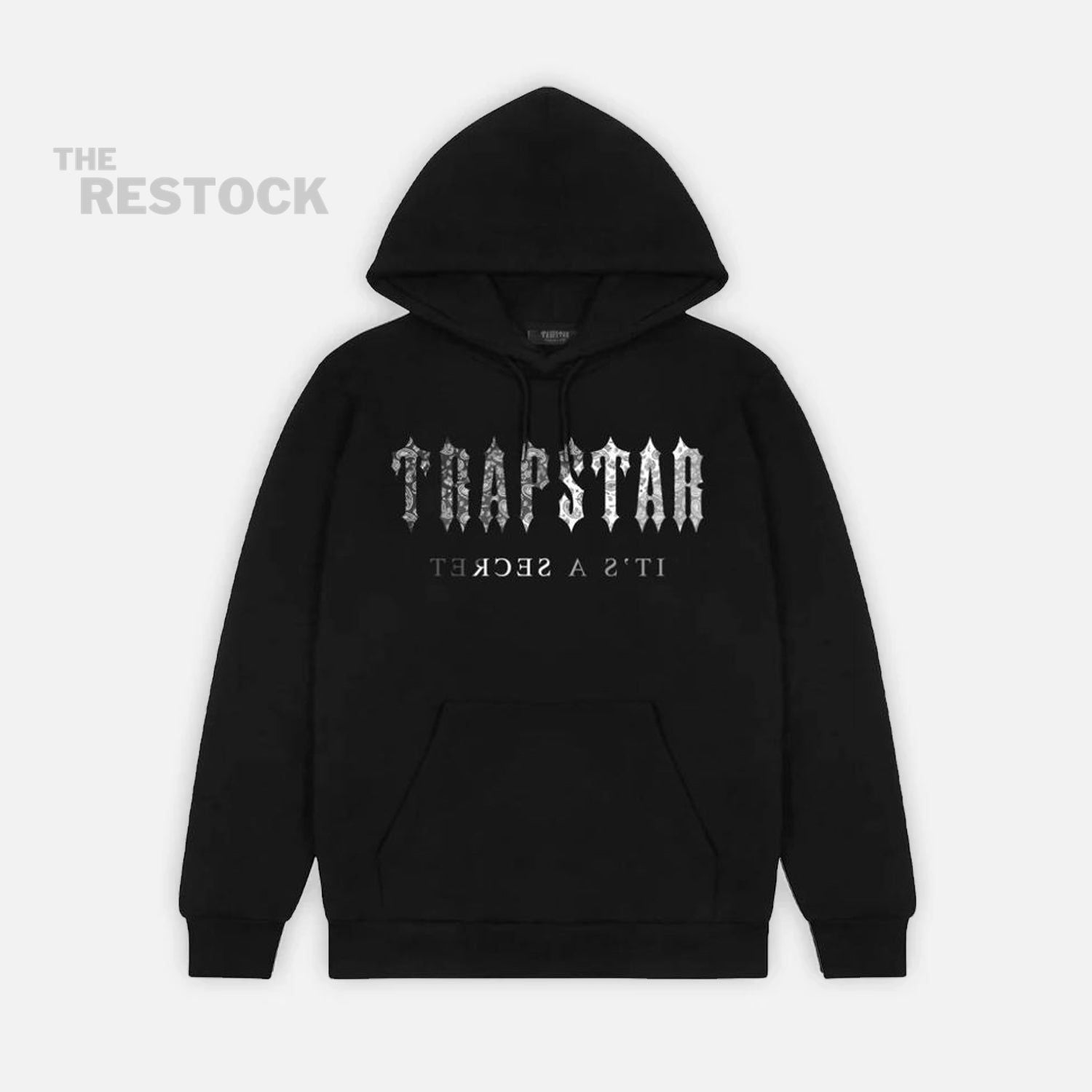 Trapstar Decoded Paisley Monochrome Edition Hoodie - Black