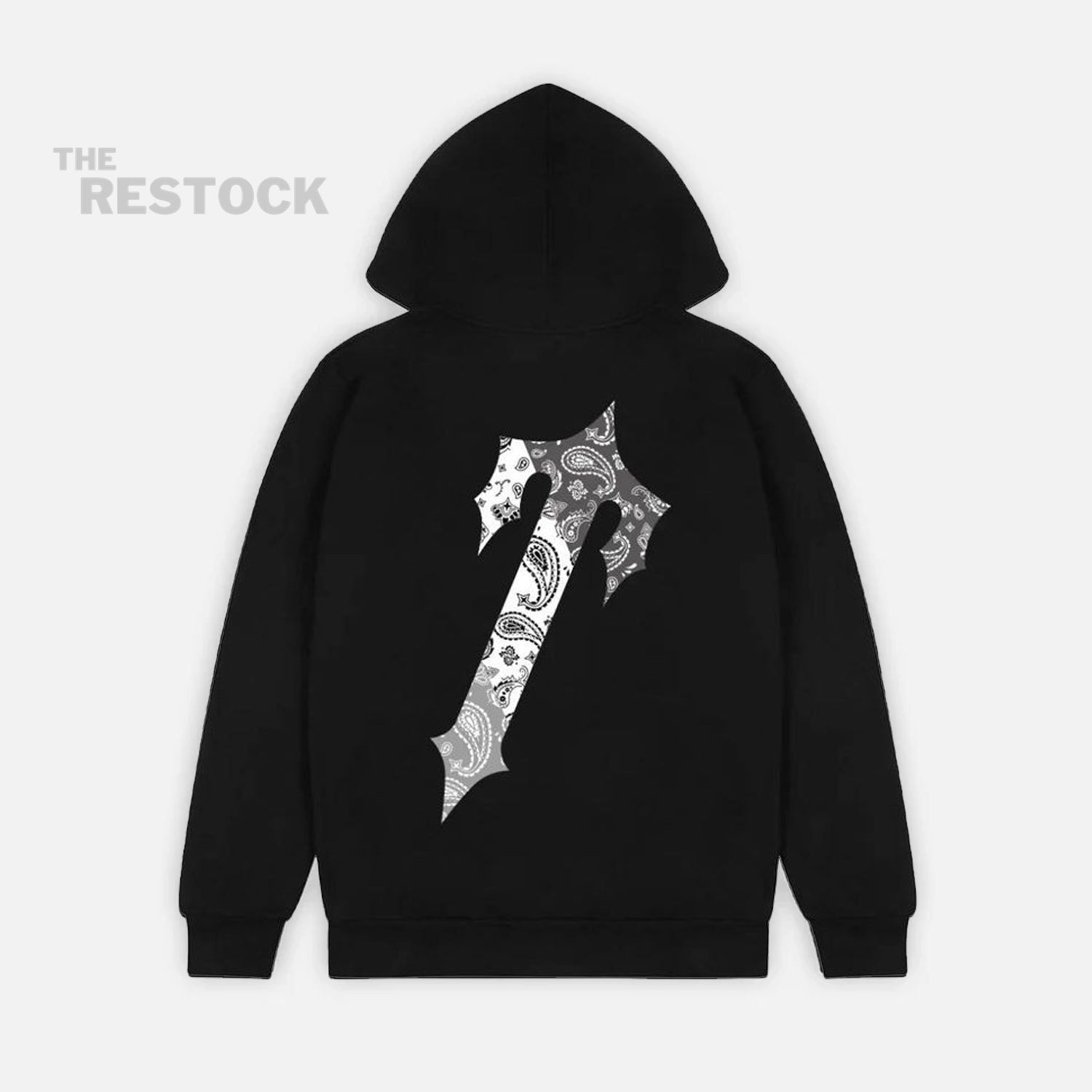 Trapstar Decoded Paisley Monochrome Edition Hoodie - Black