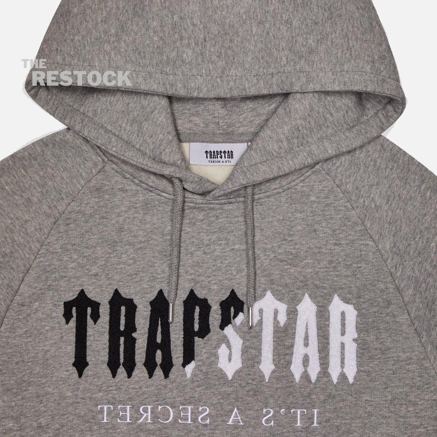 Trapstar Chenille Decoded Hooded Tracksuit - Grey / Black