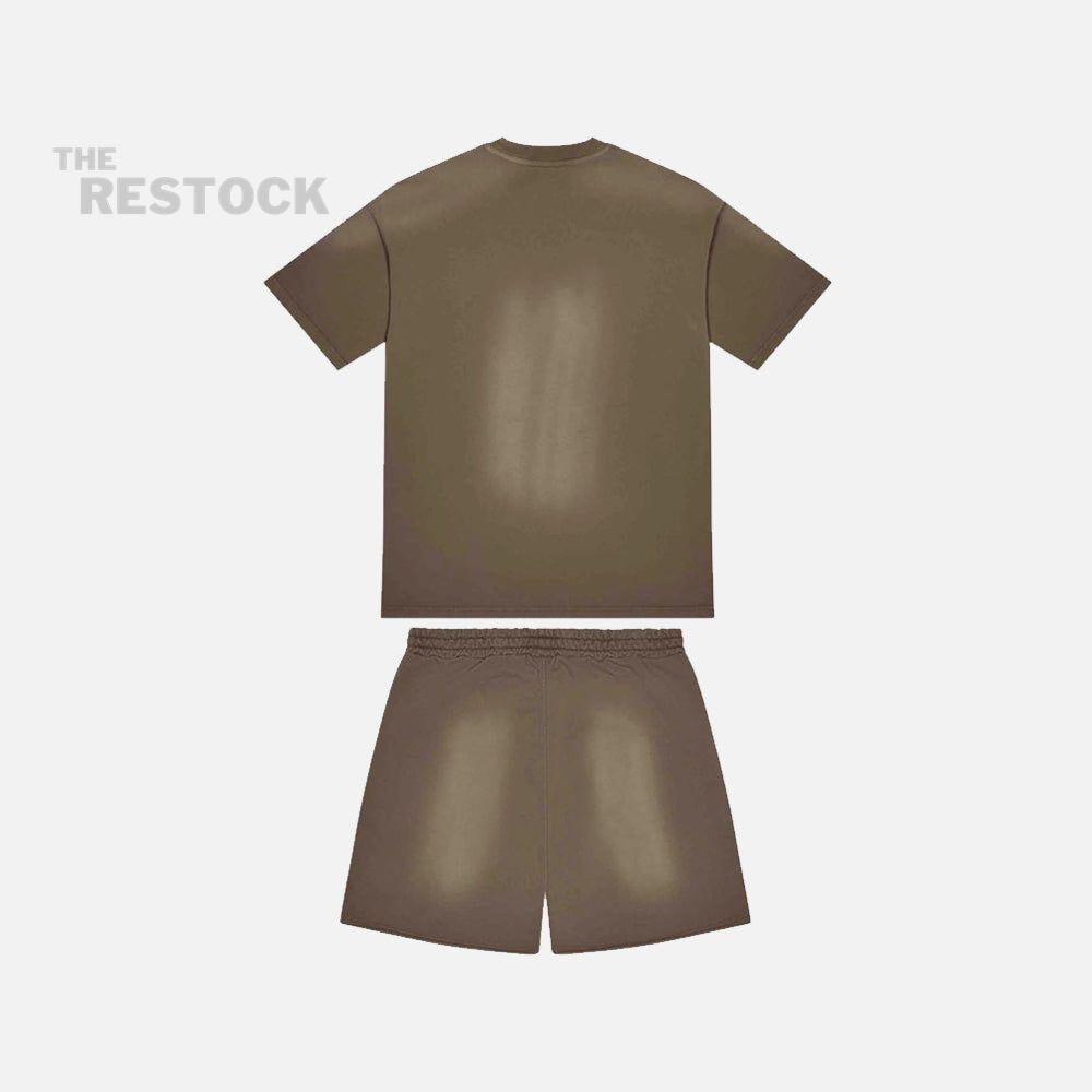Trapstar Hyperdrive Fade T-Shirt & Short Set - Brown