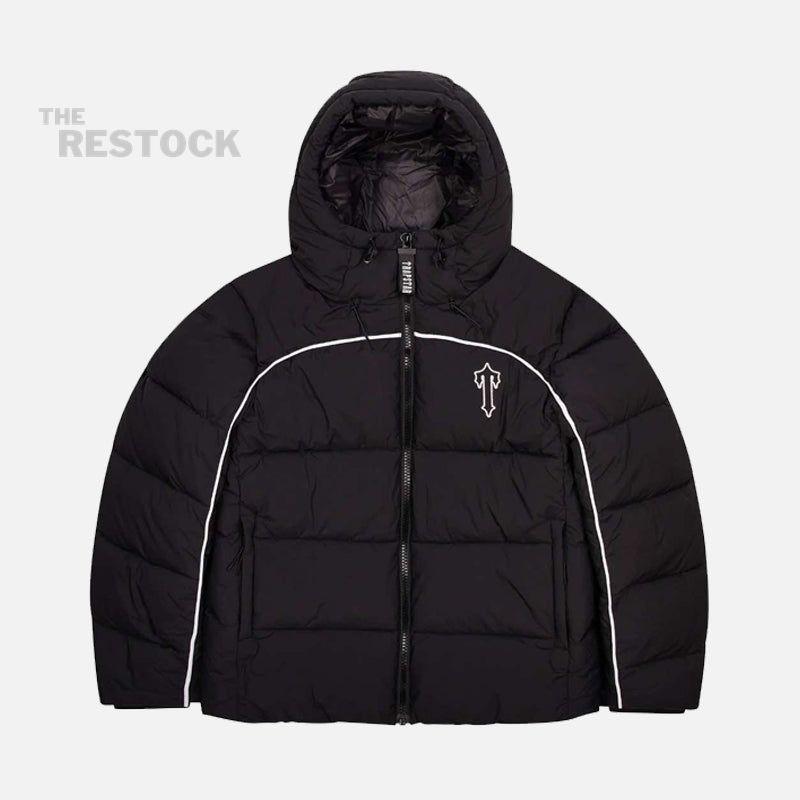 Trapstar Irongate Arch Piping Hooded Puffer Jacket - Black / White