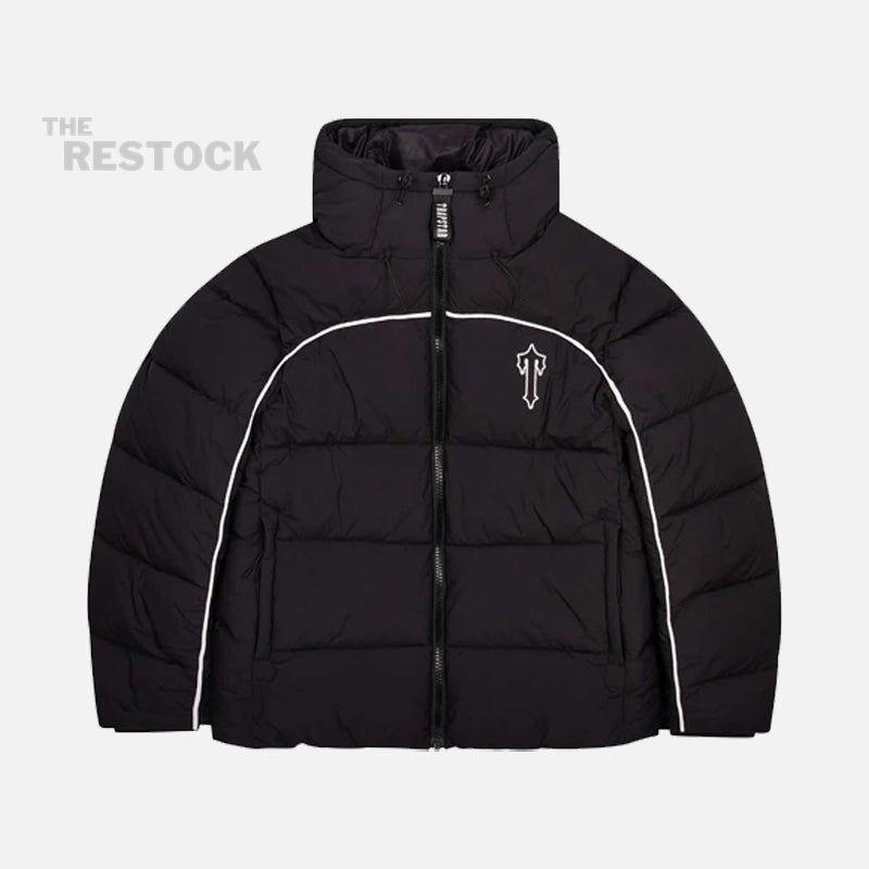 Trapstar Irongate Arch Piping Hooded Puffer Jacket - Black / White