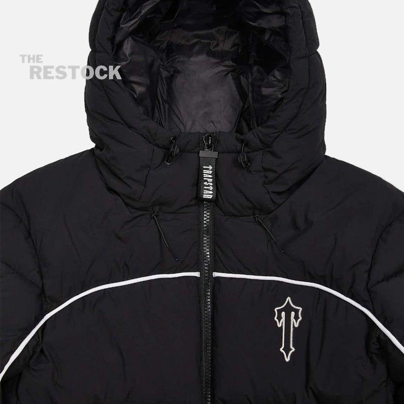 Trapstar Irongate Arch Piping Hooded Puffer Jacket - Black / White