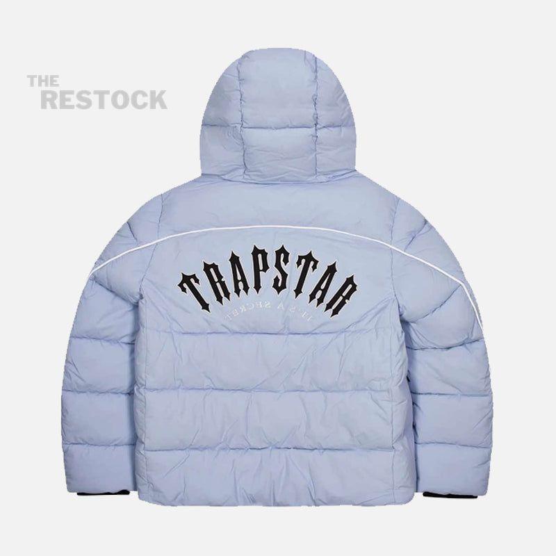 Trapstar Irongate Arch Piping Hooded Puffer Jacket - Ice Blue