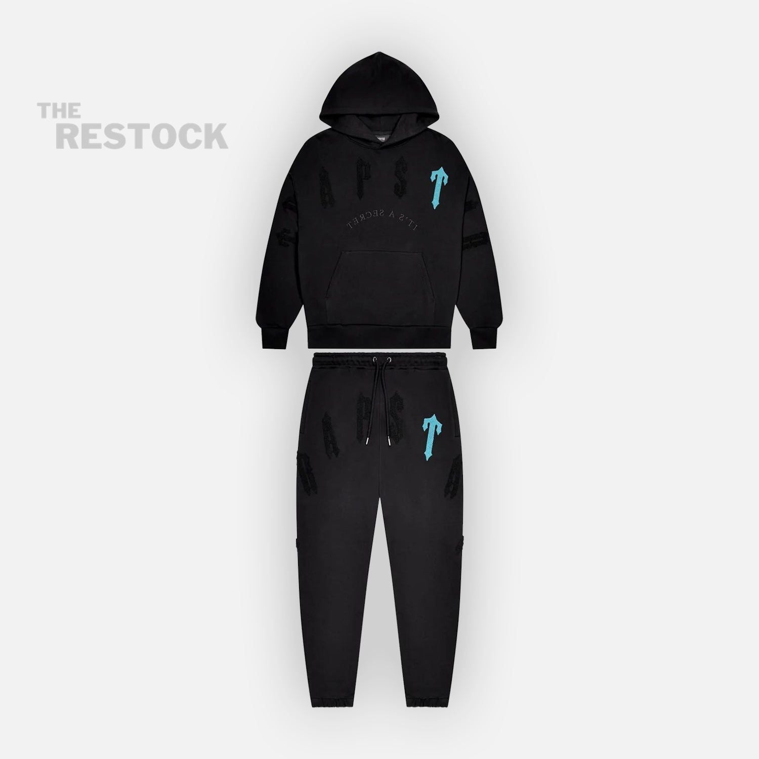 Trapstar Irongate Arch Chenille 2.0 Hooded Tracksuit - Black / Teal