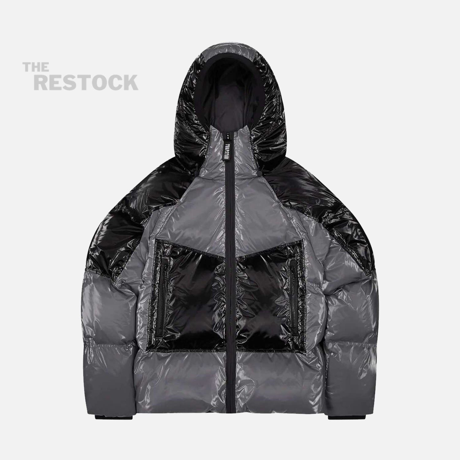 Trapstar Irongate T 2-Tone Puffer Jacket - Black / Grey