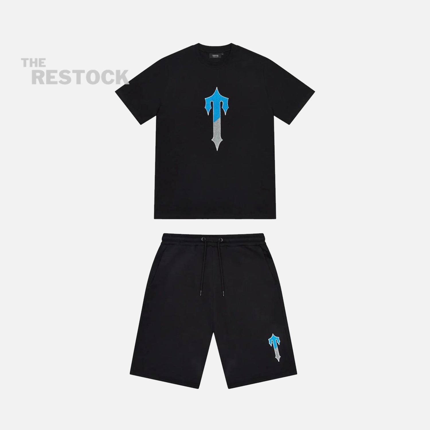 Trapstar Irongate T T-Shirt & Short Set - Black / Blue