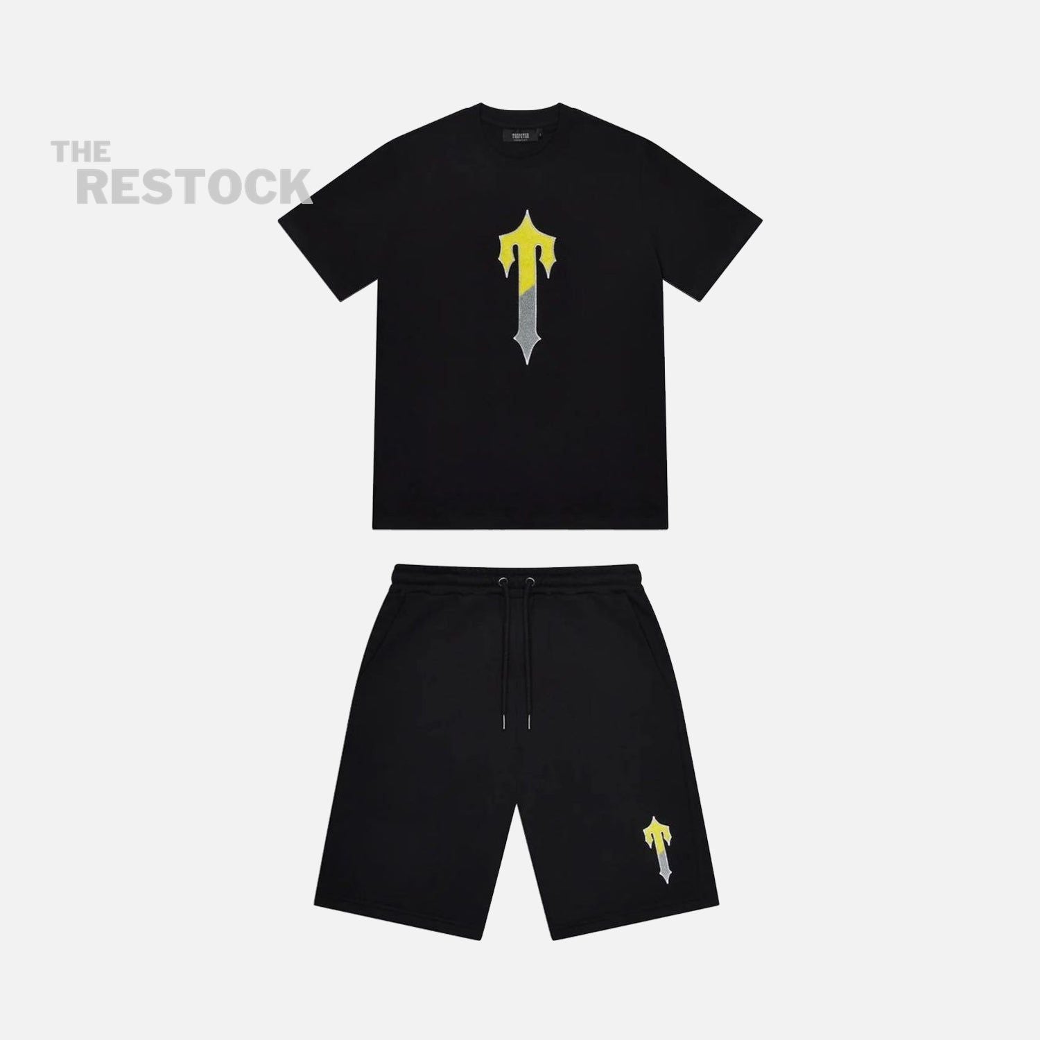 Trapstar Irongate T T-Shirt & Short Set - Black / Yellow
