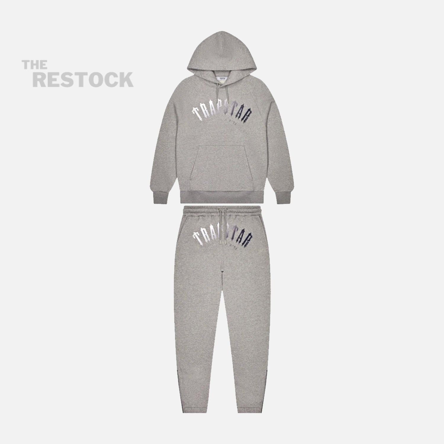 Trapstar Irongate Arch Gel Hooded Tracksuit - Grey / White