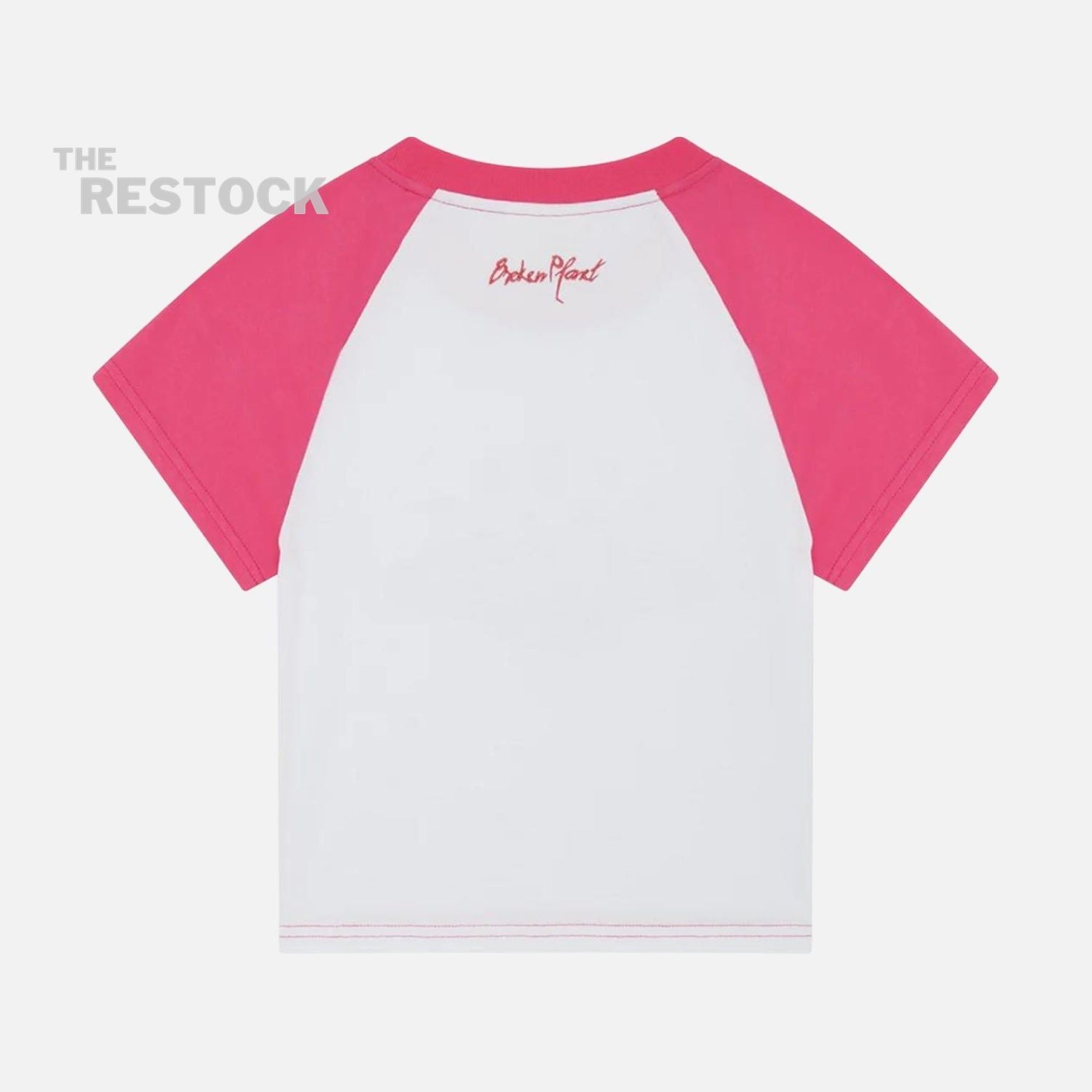 Broken Planet Market Women's Baby Tee - Snow White / Pink