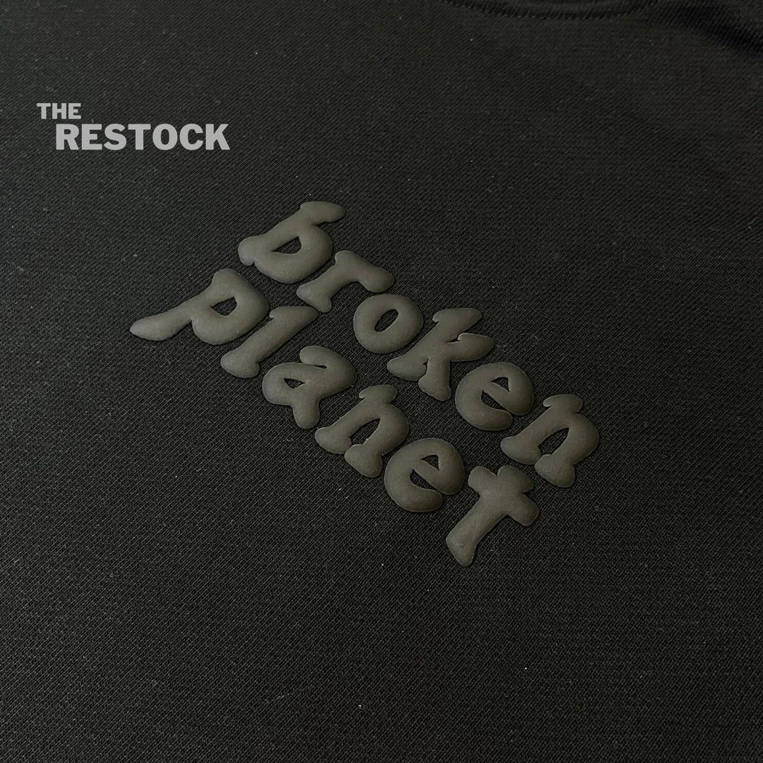 Preloved Broken Planet Basics Zip-Up Hoodie - Midnight Black